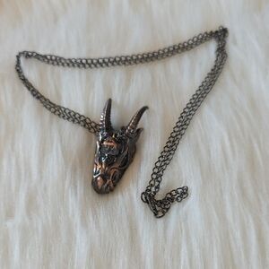 Dungeons and Dragons Coppery Dragon Necklace With Tiny Dice
